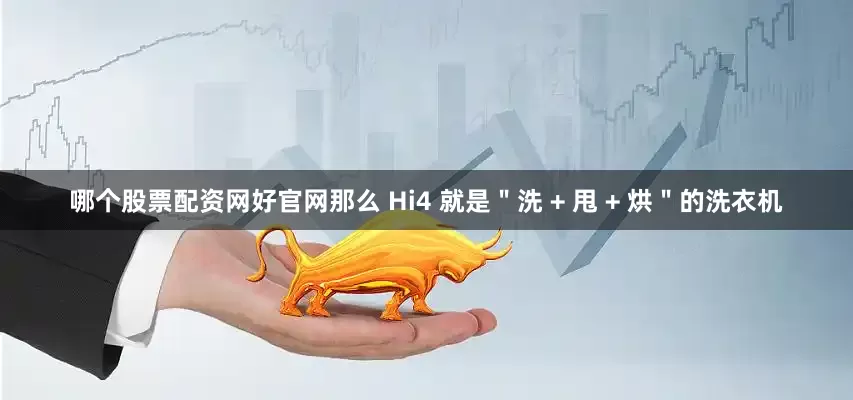 哪个股票配资网好官网那么 Hi4 就是＂洗 + 甩 + 烘＂的洗衣机
